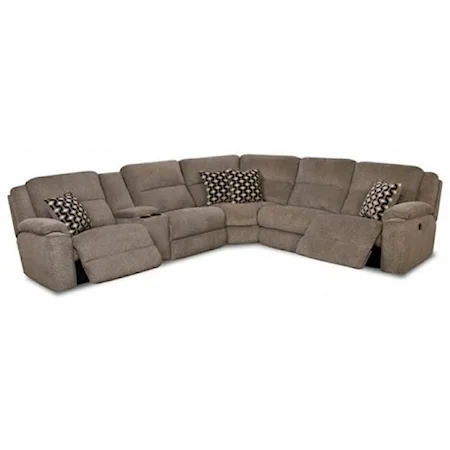 Casual Power Reclining Sectional Sofa with USB Charging Cup Holders